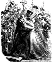 Escena de Otelo de Shakespeare, siglo XIX