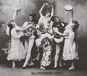 Escena del Ballet El Lago de los Cisnes, Teatro Mariinsky, 1895