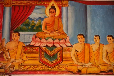 Escena de la vida de Buda