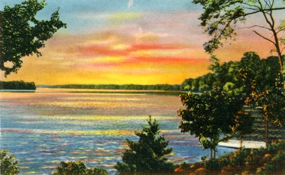Escena en el lago Catawba, cerca de Charlotte, N.C.
