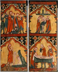 Escenas de la vida de Cristo: Arresto de Cristo, Cristo en el Limbo, Descenso de la Cruz..., siglo XIII