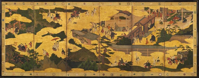 Escenas de los Cuentos de Ise, mediados de 1600