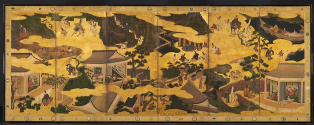 Escenas de los Cuentos de Ise, mediados de 1600s