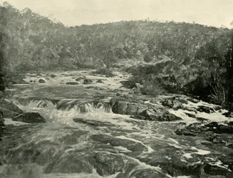 Segundo estanque, río South Esk, 1901