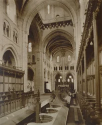Sección del interior, Iglesia de la Abadía de Buckfast, finales del siglo XIX-principios del siglo XX