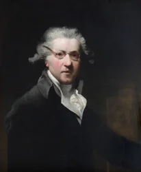 Autorretrato del pintor inglés Joshua Reynolds con gafas
