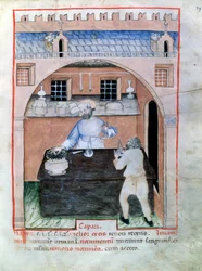 Vendedor de alcaparras, 1390-1400