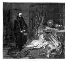 Seni contemplando el cuerpo de Wallenstein, 1864