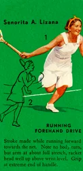 Señorita A. Lizana - Drive de derecha corriendo, c1935