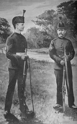 Sargentos, la Brigada de Fusileros, c1880