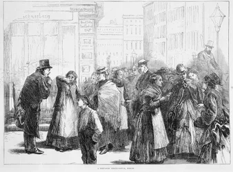 Oficina de contratación de sirvientes, Berlín, Alemania, 1874