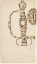 Conjunto de cuatro diseños para espadas pequeñas, ca. 1725-80