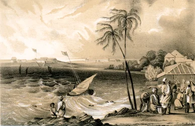 Inicio del monzón, Fuerte Cannanore, 1847