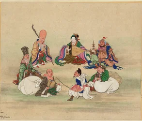 Siete dioses de la suerte, ca 1878