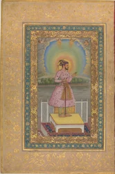Shah Jahan en una terraza, 1627