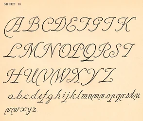 Hoja 10, de un portafolio de alfabetos, 1929