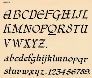 Hoja 7, de una carpeta de alfabetos, 1929