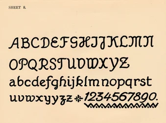 Hoja 8, de una carpeta de alfabetos, 1929