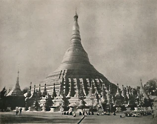 Pagoda Shwe Dagon, Rangún, 1900