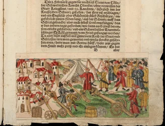 Sitio de Reval por los rusos en 1578. De la colección de noticias de Johann Jakob Wicks
