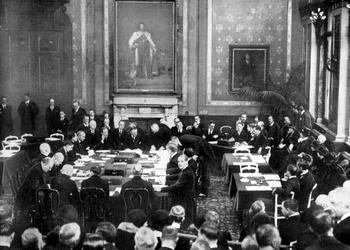 Firma de los Tratados de Locarno en la Oficina de Asuntos Exteriores Británica, Londres, 1925 1926