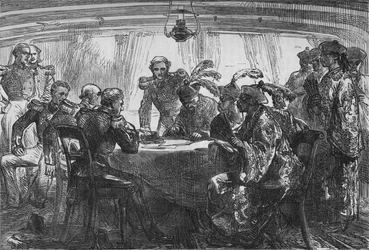 Firma del Tratado de Nankín, c1880