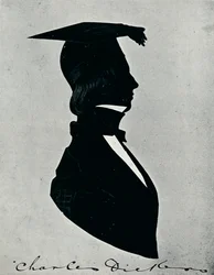Retrato en silueta de Charles Dickens, c1840s