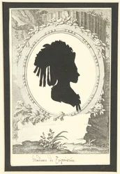 Retrato en Silueta de Natalia Kirillovna Zagryazyskaya née Razumovskaya 1747-1837, 1777-1782