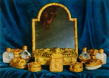 Servicio de tocador de plata dorada, 1938