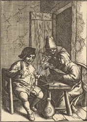 Pareja cantando y violín