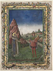 Hoja suelta de un misal: Dos santos varones, finales de 1400