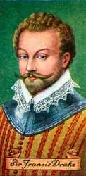 Sir Francis Drake, de una serie de tarjetas de cigarrillos, 1935