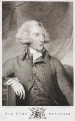 Sir John Sinclair, economista agrícola y estadístico escocés, c. 1790s