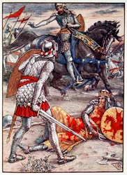 Sir Lancelot prohíbe a Sir Bors matar al rey, 1911