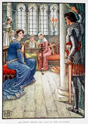 Sir Owen saluda a la Dama de la Fuente, 1911