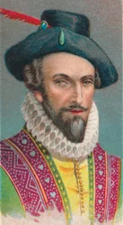 Sir Walter Raleigh, escritor, poeta, cortesano, aventurero y explorador inglés, 1924