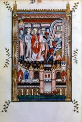 Sisinnius exhorta a San Denis a renunciar a su fe, 1317