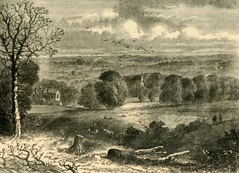 Sitio del Palacio de Cristal en 1852, c1878
