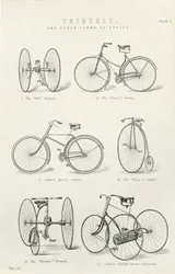 Seis formas tempranas de bicicletas y triciclos, siglo XIX
