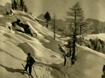 Esquí en Ankogel, Austria, c. 1935