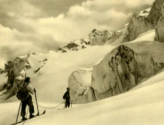 Esquí en Silvretta, Austria, c1935
