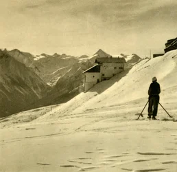 Esquí en el Schmittenhöhe, Austria, c1935