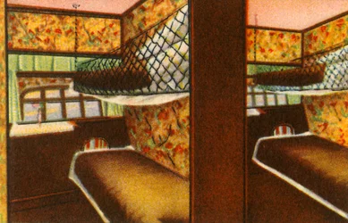 Cuartos para dormir a bordo de un zepelín, 1932