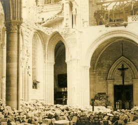 Catedral de Soissons, Soissons, norte de Francia, c. 1914-c. 1918