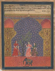 Solanki Raga, Folio de un Ragamala, ca. 1590