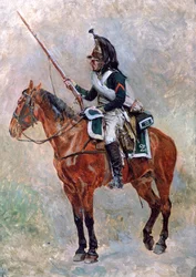 Soldado a caballo, siglo XIX