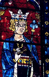 Salomón, vidriera, Catedral de Chartres, Francia, 1194-1260