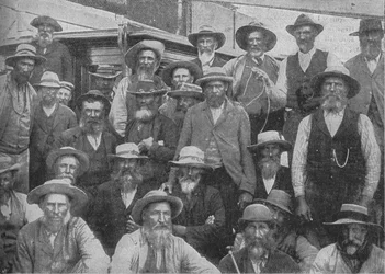 Algunos de los oficiales de Cronje capturados en Paardeberg, c. 1900