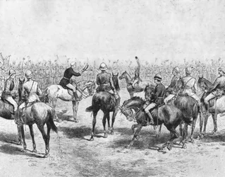 ...Sudán, 1883-85...Wolseley despidiéndose de la Infantería Australiana..., 1901