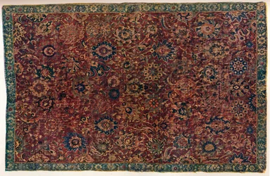 Alfombra persa del sur de Isfahan, siglo XVI